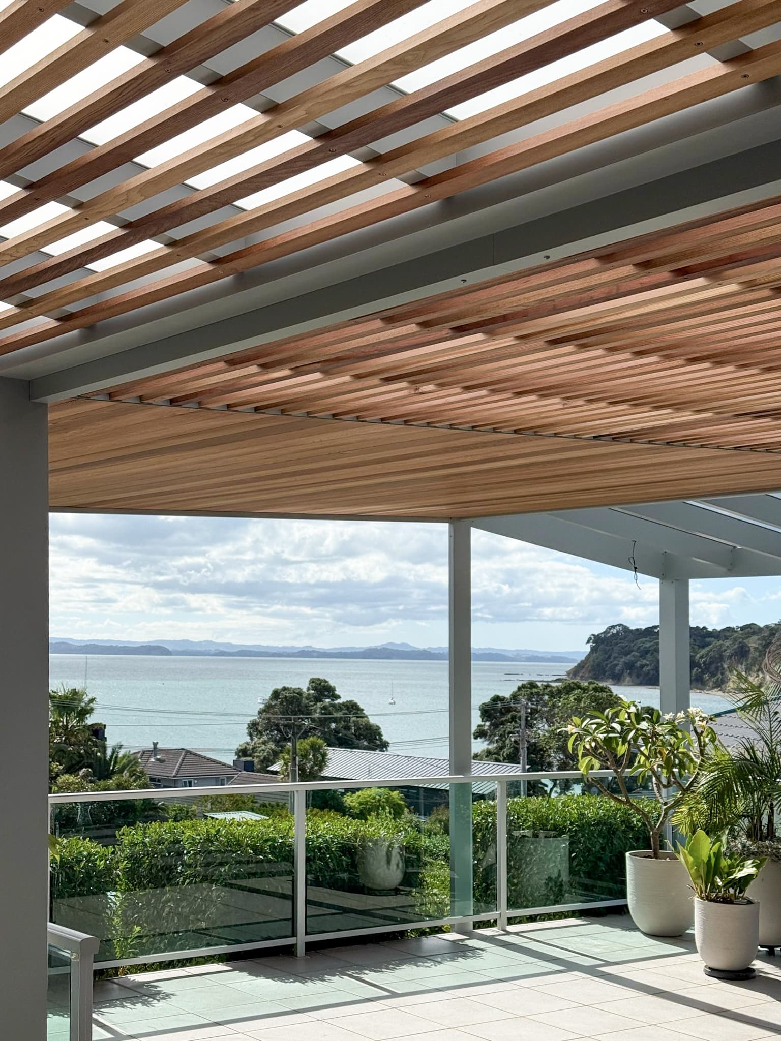 Coastal pavilion overlooking Tindalls Bay