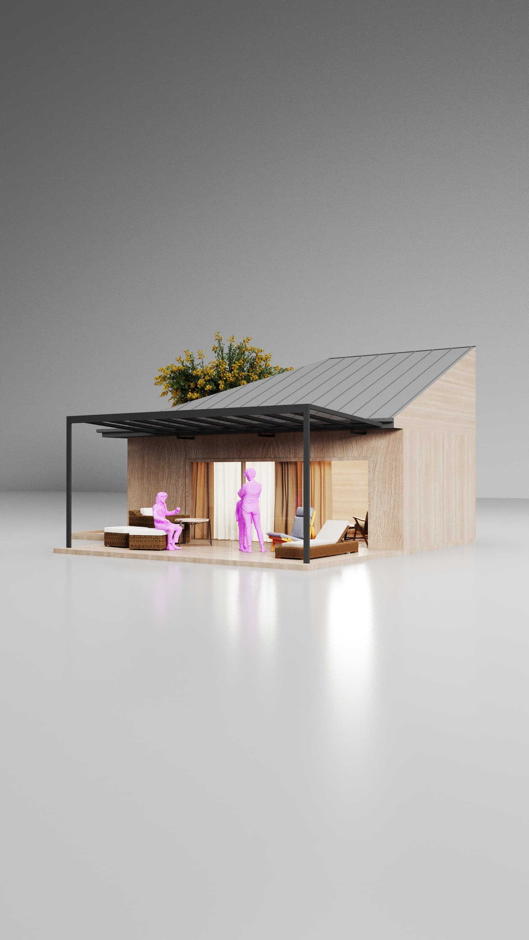 Pitched pergola