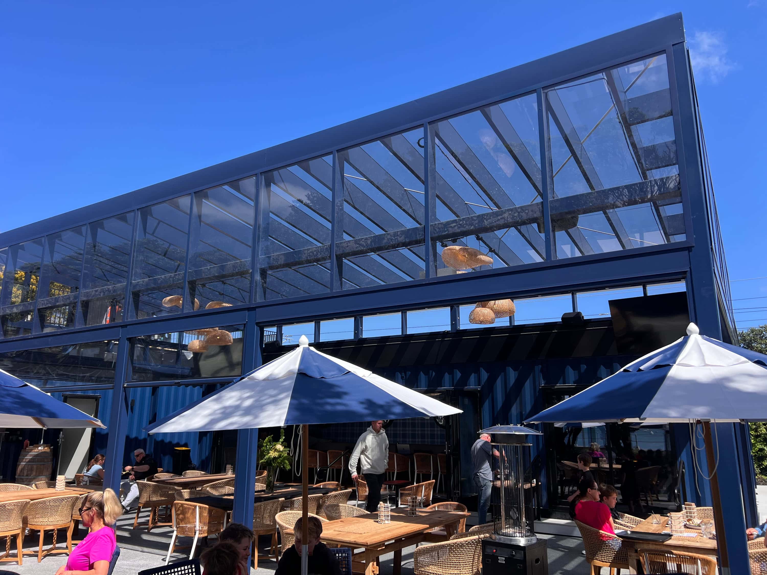 Pitched pergola at Lilliput Mini Golf on Tamaki Drive