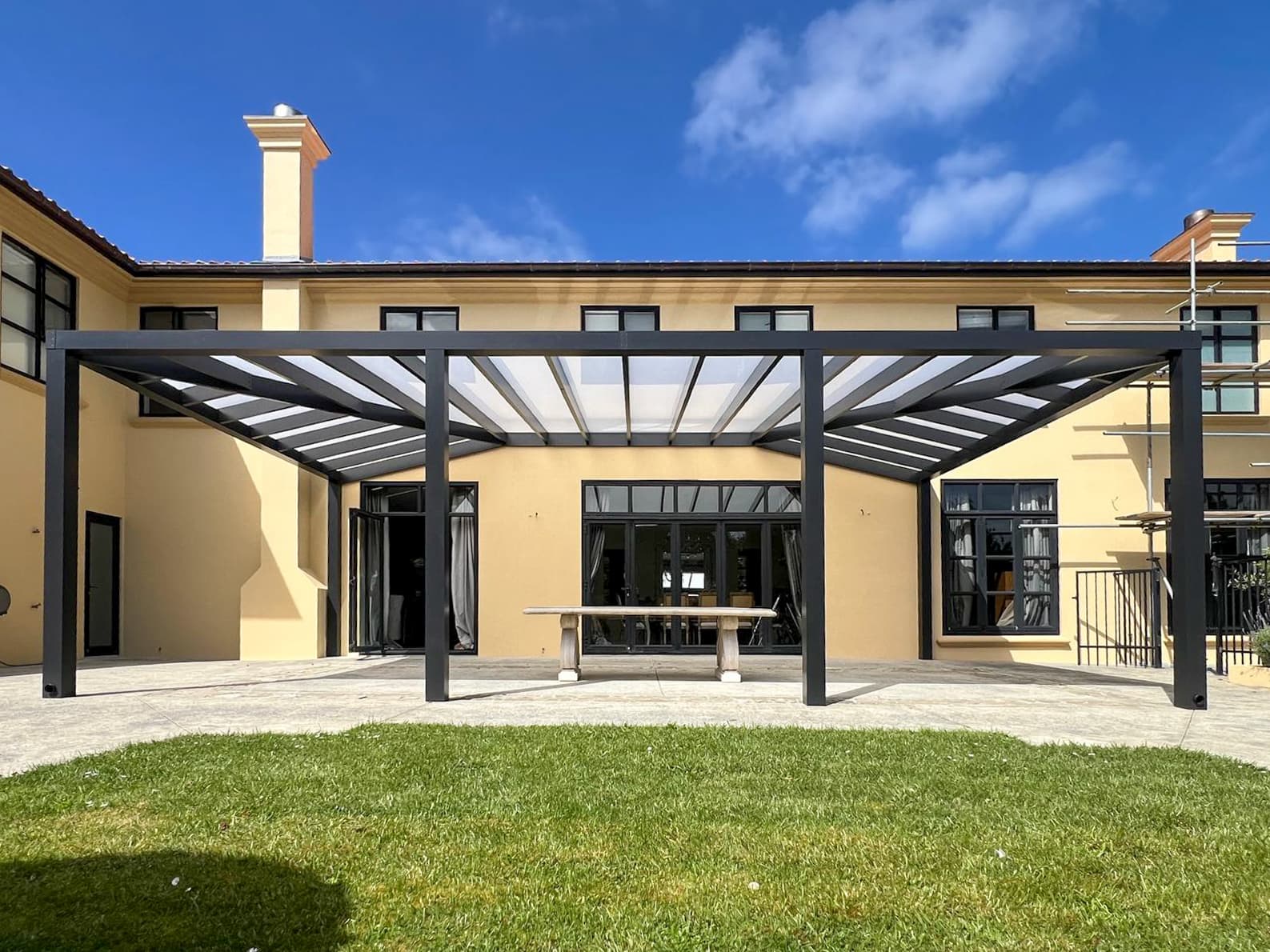 Night view with fireplace