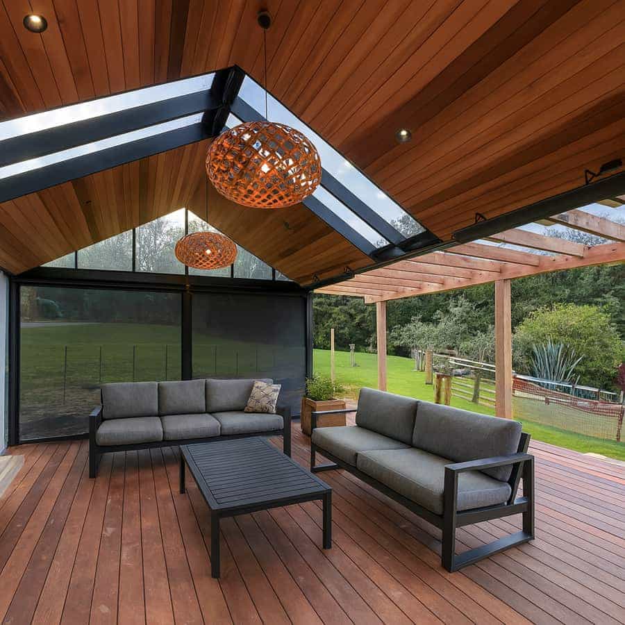 Timber roofing over a Warkworth outdoor space